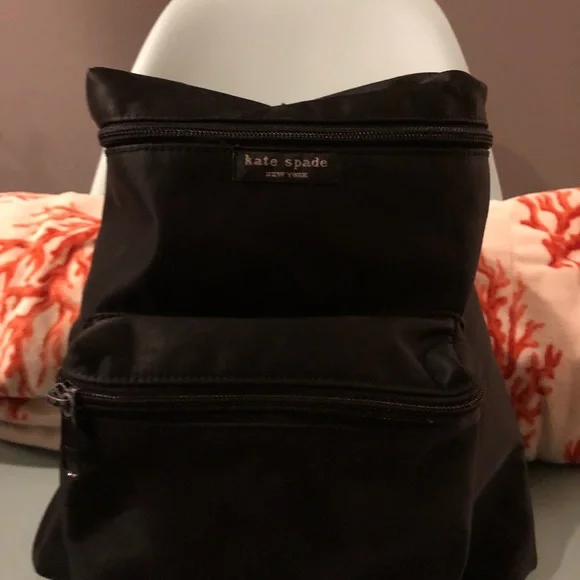 EUC Kate Spade Vintage Black Mini Nylon Backpack - Picture 2 of 7